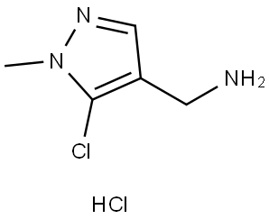 (5-Chloro-1-methyl-1H-pyrazol-4-yl)methanamine hydrochloride Struktur