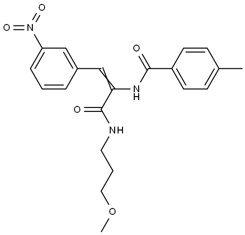 N-(1-(3-METHOXY-PROPYLCARBAMOYL)-2-(3-NITRO-PHENYL)-VINYL)-4-METHYL-BENZAMIDE Struktur