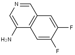 6,7-Difluoroisoquinolin-4-amine Struktur