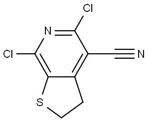 Thieno[2,3-c]pyridine-4-carbonitrile, 5,7-dichloro-2,3-dihydro- Struktur