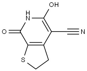 5-Hydroxy-7-oxo-2,3,6,7-tetrahydrothieno[2,3-c]pyridine-4-carbonitrile Struktur