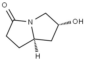 (6R,7aR)-6-Hydroxyhexahydro-3H-pyrrolizin-3-one Struktur