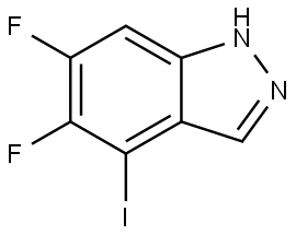 5,6-Difluoro-4-iodo-1H-indazole Struktur