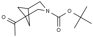 tert-Butyl 1-acetyl-3-azabicyclo[3.1.1]heptane-3-carboxylate Struktur