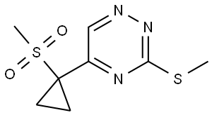 5-(1-(Methylsulfonyl)cyclopropyl)-3-(methylthio)-1,2,4-triazine Struktur