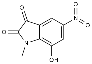 1H-Indole-2,3-dione, 7-hydroxy-1-methyl-5-nitro- Struktur