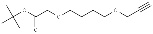 tert-Butyl 2-(4-(prop-2-yn-1-yloxy)butoxy)acetate Struktur