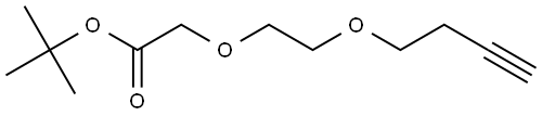 tert-Butyl 2-(2-(but-3-yn-1-yloxy)ethoxy)acetate Struktur