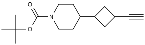 tert-Butyl 4-(3-ethynylcyclobutyl)piperidine-1-carboxylate Struktur