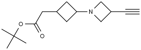 tert-Butyl 2-(3-(3-ethynylazetidin-1-yl)cyclobutyl)acetate Struktur
