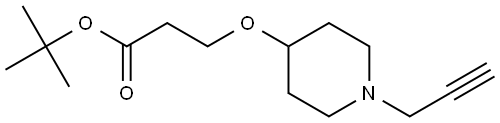 tert-Butyl 3-((1-(prop-2-yn-1-yl)piperidin-4-yl)oxy)propanoate Struktur