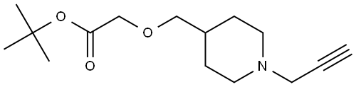 tert-Butyl 2-((1-(prop-2-yn-1-yl)piperidin-4-yl)methoxy)acetate Struktur