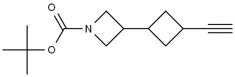 tert-Butyl 3-(3-ethynylcyclobutyl)azetidine-1-carboxylate Struktur
