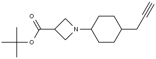 tert-Butyl 1-(4-(prop-2-yn-1-yl)cyclohexyl)azetidine-3-carboxylate Struktur