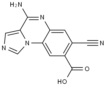 4-Amino-7-cyanoimidazo[1,5-a]quinoxaline-8-carboxylic acid Struktur