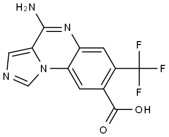 Imidazo[1,5-a]quinoxaline-8-carboxylic acid, 4-amino-7-(trifluoromethyl)- Struktur