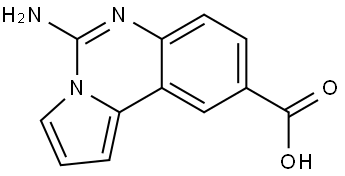 Pyrrolo[1,2-c]quinazoline-9-carboxylic acid, 5-amino- Struktur