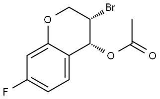 (3S,4R)-3-Bromo-7-fluorochroman-4-yl acetate Struktur