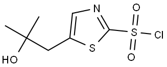 2-Thiazolesulfonyl chloride, 5-(2-hydroxy-2-methylpropyl)- Struktur