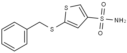 3-Thiophenesulfonamide, 5-[(phenylmethyl)thio]- Struktur