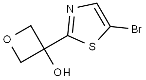 3-(5-Bromothiazol-2-yl)oxetan-3-ol Struktur