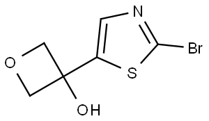 3-(2-Bromothiazol-5-yl)oxetan-3-ol Struktur