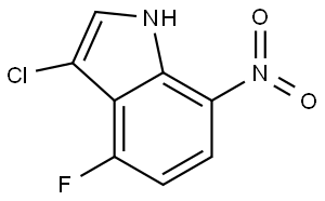 3-Chloro-4-fluoro-7-nitro-1H-indole Struktur