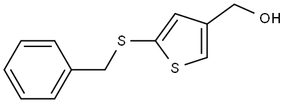 3-Thiophenemethanol, 5-[(phenylmethyl)thio]- Struktur