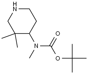 tert-Butyl (3,3-dimethylpiperidin-4-yl)(methyl)carbamate Struktur