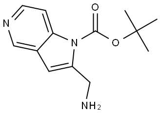 1H-Pyrrolo[3,2-c]pyridine-1-carboxylic acid, 2-(aminomethyl)-, 1,1-dimethylethyl ester Struktur