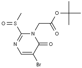 1-(6H)-嘧啶二乙酸,5-溴-2-(甲基亞磺酰基)-6-氧代-1,1-二甲基乙酯, 3029780-46-6, 結(jié)構(gòu)式
