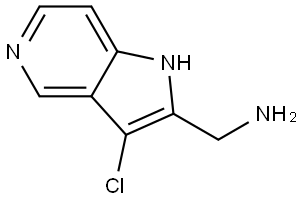 1H-Pyrrolo[3,2-c]pyridine-2-methanamine, 3-chloro- Struktur