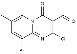 4H-Pyrido[1,2-a]pyrimidine-3-carboxaldehyde, 9-bromo-2-chloro-7-methyl-4-oxo- Struktur