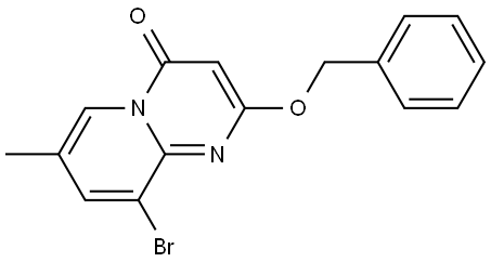 2-(Benzyloxy)-9-bromo-7-methyl-4H-pyrido[1,2-a]pyrimidin-4-one Struktur