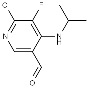 6-Chloro-5-fluoro-4-(isopropylamino)nicotinaldehyde Struktur