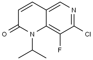 7-Chloro-8-fluoro-1-isopropyl-1,6-naphthyridin-2(1H)-one Struktur