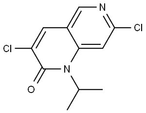 3,7-Dichloro-1-isopropyl-1,6-naphthyridin-2(1H)-one Struktur
