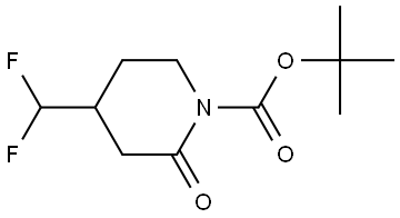 tert-Butyl 4-(difluoromethyl)-2-oxopiperidine-1-carboxylate Struktur