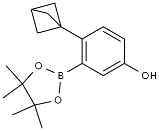 Phenol, 4-bicyclo[1.1.1]pent-1-yl-3-(4,4,5,5-tetramethyl-1,3,2-dioxaborolan-2-yl)- Struktur