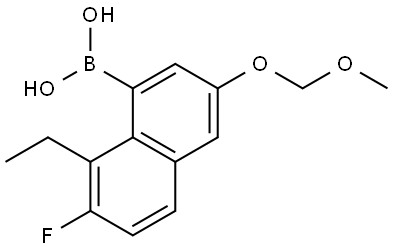 (8-Ethyl-7-fluoro-3-(methoxymethoxy)naphthalen-1-yl)boronic acid Struktur