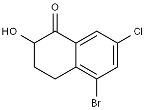 5-Bromo-7-chloro-2-hydroxy-3,4-dihydronaphthalen-1(2H)-one Struktur