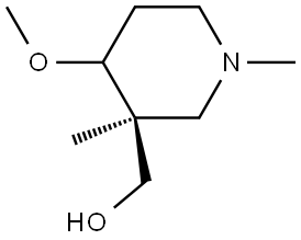 3-Piperidinemethanol, 4-methoxy-1,3-dimethyl-, (3S)- Struktur