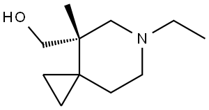 (S)-(6-Ethyl-4-methyl-6-azaspiro[2.5]octan-4-yl)methanol Struktur