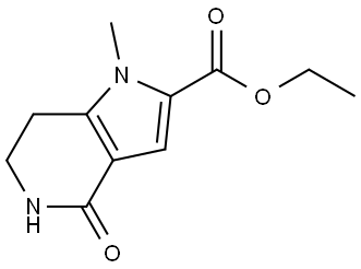 1H-Pyrrolo[3,2-c]pyridine-2-carboxylic acid, 4,5,6,7-tetrahydro-1-methyl-4-oxo-, ethyl ester Struktur