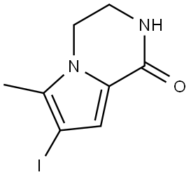 7-Iodo-6-methyl-3,4-dihydropyrrolo[1,2-a]pyrazin-1(2H)-one Struktur