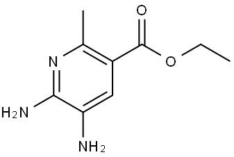 3-Pyridinecarboxylic acid, 5,6-diamino-2-methyl-, ethyl ester Struktur