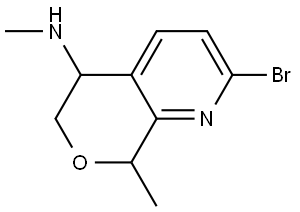 2-Bromo-N,8-dimethyl-5,8-dihydro-6H-pyrano[3,4-b]pyridin-5-amine Struktur