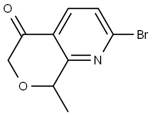 2-Bromo-8-methyl-6H-pyrano[3,4-b]pyridin-5(8H)-one Struktur