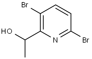 1-(3,6-dibromopyridin-2-yl)ethan-1-ol Struktur