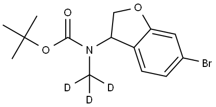 tert-Butyl (6-bromo-2,3-dihydrobenzofuran-3-yl)(methyl-d3)carbamate Struktur